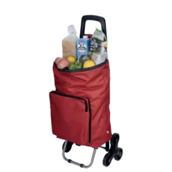 Chariot de course 3 roues rouge 35x18xH97cm