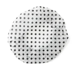 Charlotte de douche à pois plastique blanc et noir