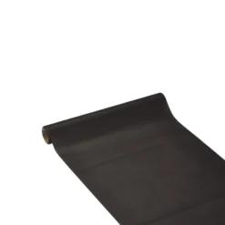 Chemin de table noir effet tissu papier voie sèche 4,8 m