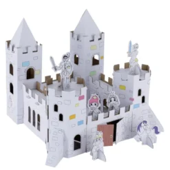 Château 3D en carton à colorier (2 modèles)