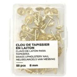 Clou tapissier laiton Ø8mm x55