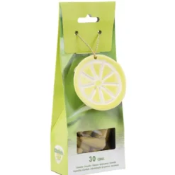 Cône encens citronnelle x30 avec support céramique citron jaune