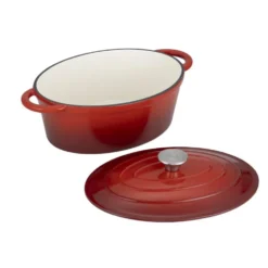 Cocotte ovale 4,3L fonte rouge tous feux dont induction 30x23xH11cm