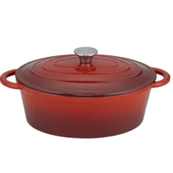 Cocotte ovale 4,3L fonte rouge tous feux dont induction 30x23xH11cm