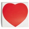 Coeur adhésif rouge x25
