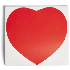 Coeur adhésif rouge x25