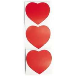 Coeur adhésif rouge x25