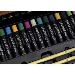 Coffret artiste en bois dessin et peinture 174 pièces