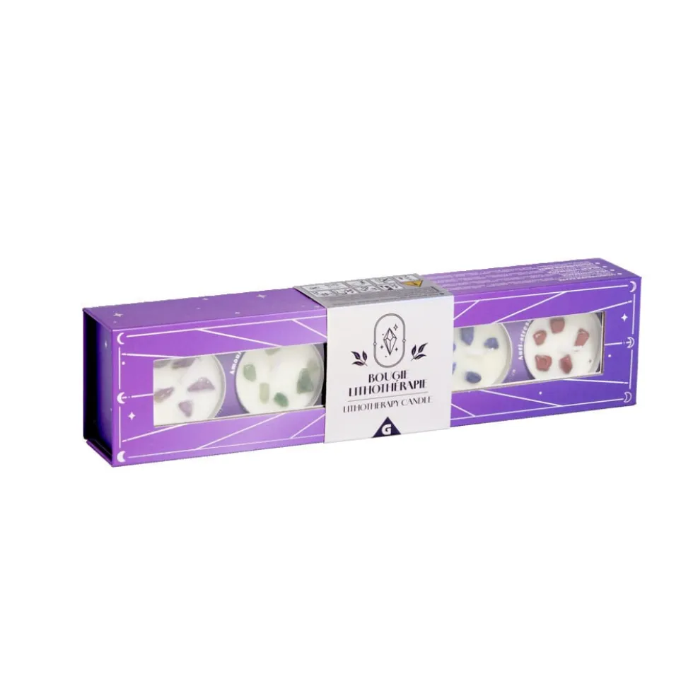 Coffret de 5 bougies chauffe plat lithothérapie
