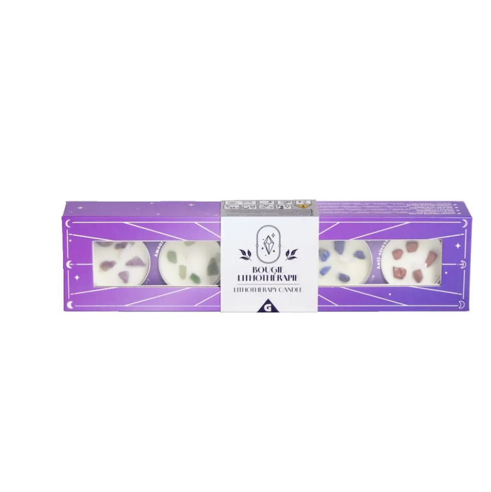 Coffret de 5 bougies chauffe plat lithothérapie