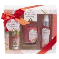 Coffret senteur avec bougie/crème mains/parfum d'intérieur