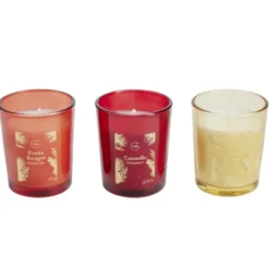 Coffret senteur 3 bougies 14H dans verre (2 modèles)