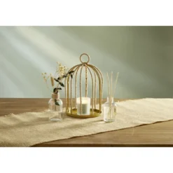 Coffret senteur cage corde fleur séchée eucalyptus Ø14xH24cm