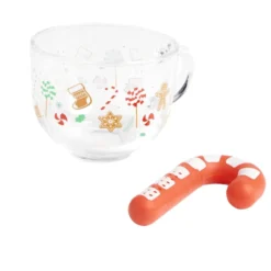 Coffret tasse Noël avec infuseur forme sucre d'orge