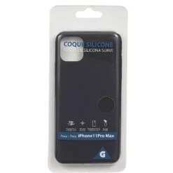 Coque en silicone iPhone Pro Max noir