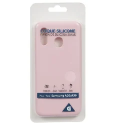 Coque en silicone Samsung A20 ou A30 rose