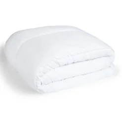 Couette caline polyester blanc 2 places 220x240cm