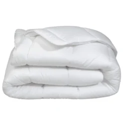 Couette 1 place blanche chaude anti acariens 450 g/m² 140x200 cm