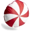 Coussin bonbon rouge et blanc Ø40cm