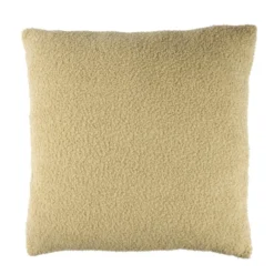 Coussin carré bouclette beige 45x45cm