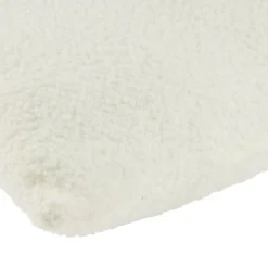 Coussin carré bouclette blanc 45x45cm