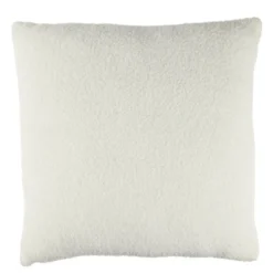 Coussin carré bouclette blanc 45x45cm
