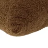 Coussin carré bouclette marron foncé 45x45cm
