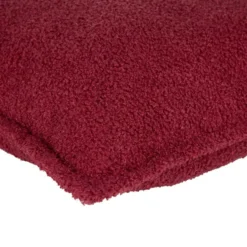 Coussin carré bouclette uni 60x60cm (2 modèles rouge ou marron)