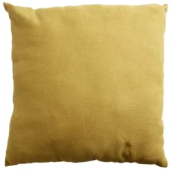 Coussin carré déperlant jaune ocre 40x40cm