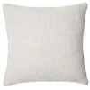 Coussin carré effet lin beige 45x45cm