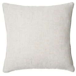 Coussin carré effet lin beige 45x45cm