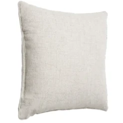 Coussin carré effet lin beige 45x45cm