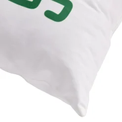 Coussin carré inscription Chili Spicy motif piment blanc vert rouge 40x40cm