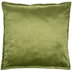 Coussin carré velours contour à volant 60x60cm (3 modèles)
