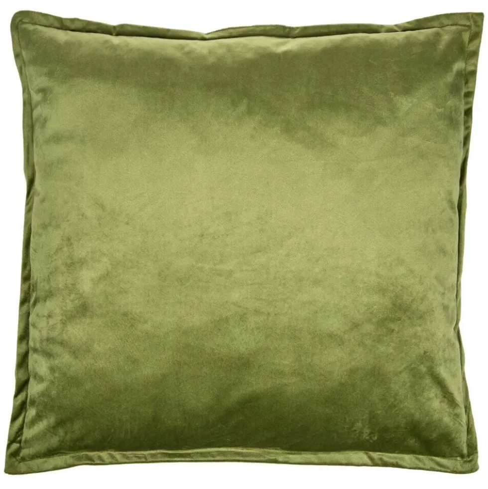 Coussin carré velours contour à volant 60x60cm (3 modèles)
