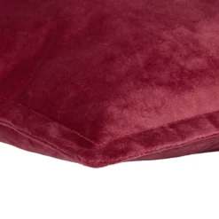Coussin carré velours contour à volant 60x60cm (3 modèles)