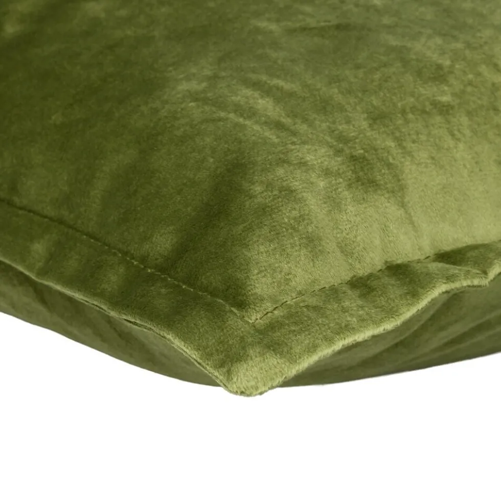 Coussin carré velours contour à volant 60x60cm (3 modèles)