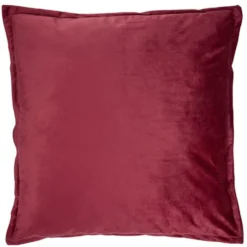 Coussin carré velours contour à volant 60x60cm (3 modèles)