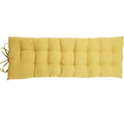 Coussin de banc 40x120cm polycoton jaune