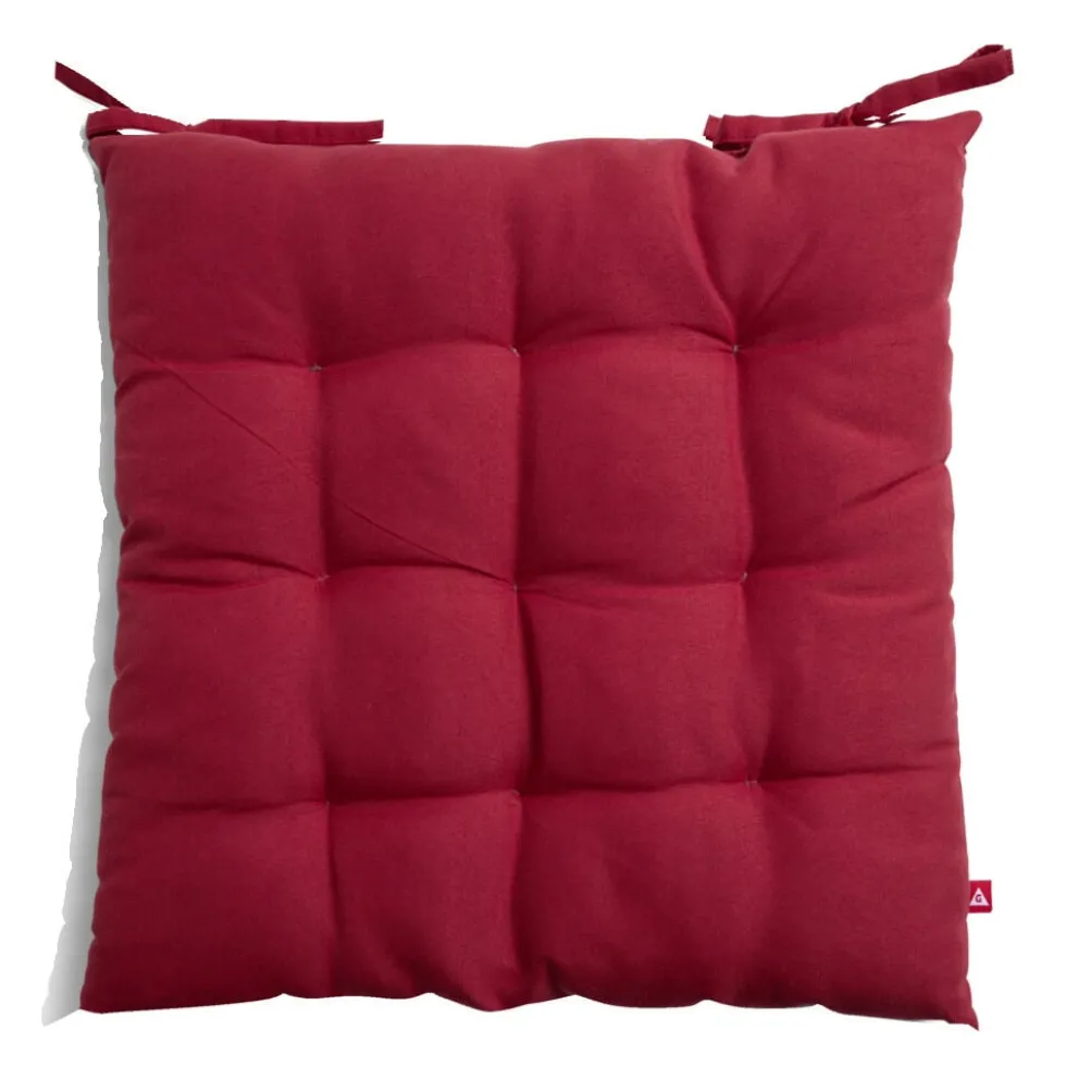 Coussin de chaise 40x40cm à nouettes rouge