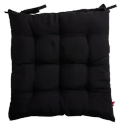 Coussin de chaise 40x40cm à nouettes noir