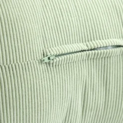 Coussin de dos polyester côtelé 55x35xÉp10cm (2 modèles vert ou blanc)