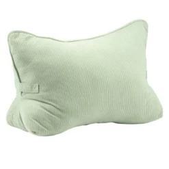 Coussin de dos polyester côtelé 55x35xÉp10cm (2 modèles vert ou blanc)