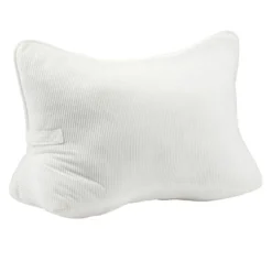 Coussin de dos polyester côtelé 55x35xÉp10cm (2 modèles vert ou blanc)