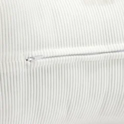Coussin de dos polyester côtelé 55x35xÉp10cm (2 modèles vert ou blanc)