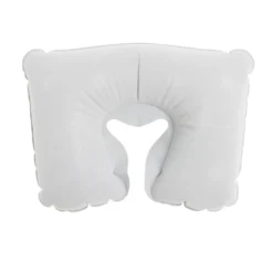 Coussin de voyage tour de cou gonflable gris 27x39,5cm