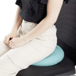 Coussin d'équilibre rond en plastique bleu Ø35xH7,5cm