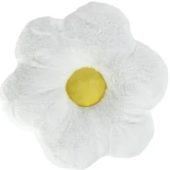 Coussin fleur marguerite blanc Ø38cm (2 modèles)