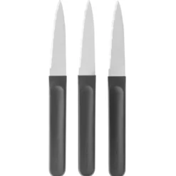 Couteau d'office lame microdentée x3
