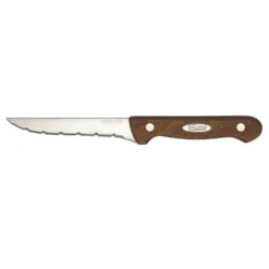 Couteau à steack inox pleine soie manche bois backelisé